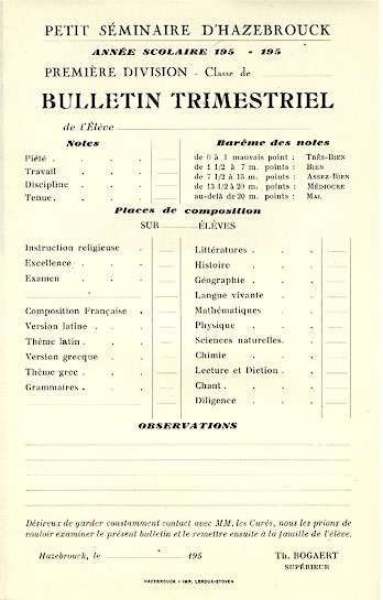 AGRANDIR-Bulletin des années 1950